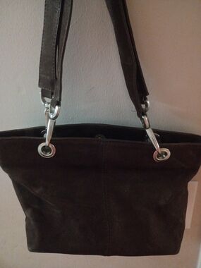 HOBO International Dark Brown Suede Shoulder Bag